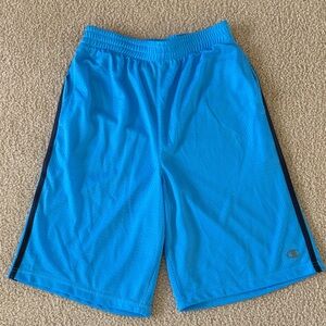 Champion Boy’s  Athletic Mesh Shorts in Turquoise Blue with Black Trim -NWOT